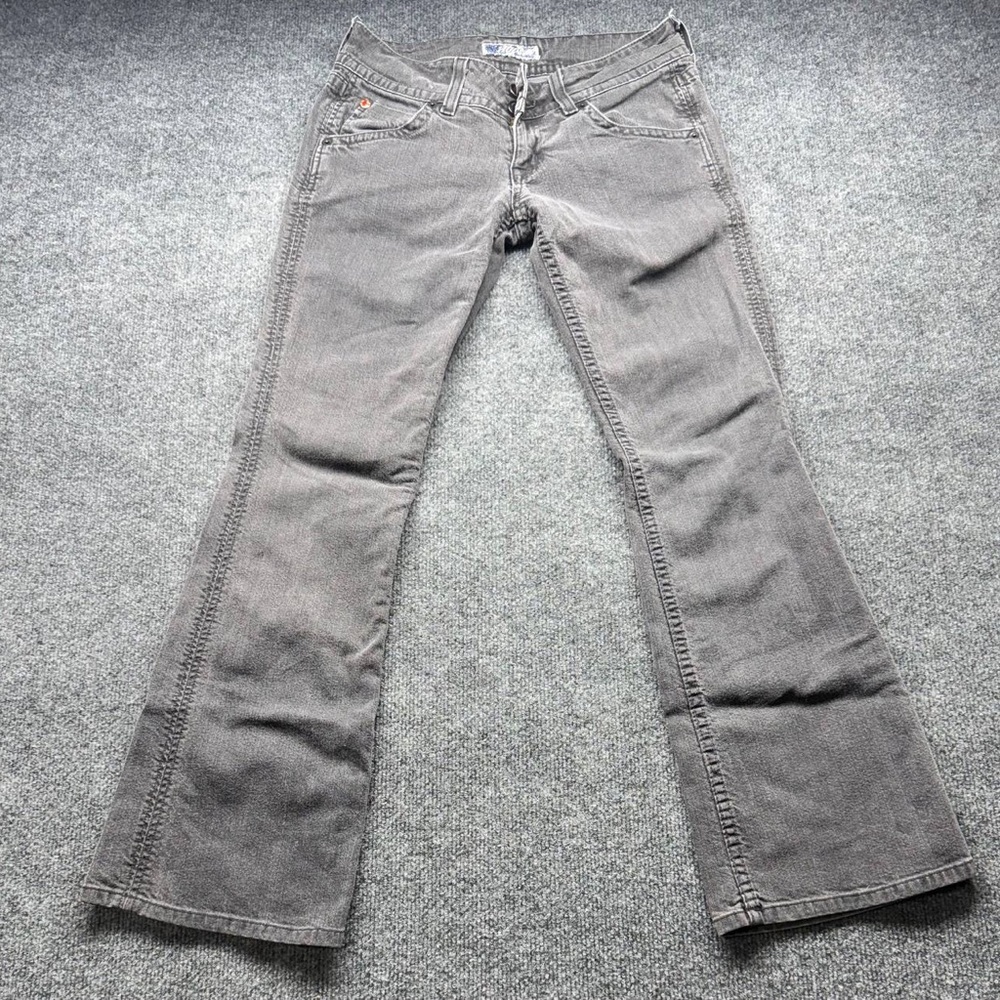 Hudson Jeans Womens Size 26 Grey Denim Bootcut Flap Pocket Stretch Made in USA
